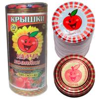 Крышка для банок СКО д 82мм. Удача хозяйки  метал.д стеклян. банок ( набор 50 шт.)