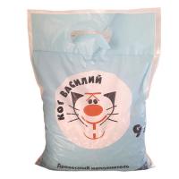 Наполнитель для кошек древесный 9л КОТ ВАСИЛИЙ