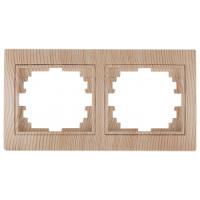 Рамка на 2 поста гор., СУ, Plano, сосна 1-502-11