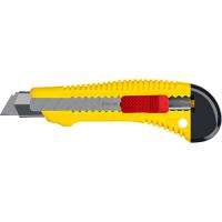 Нож пистолетный  пластм.,18мм    упрочн.