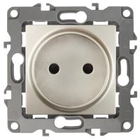 Розетка 2P, 16A-250В, IP20, Эра12, шампань12-2105-04