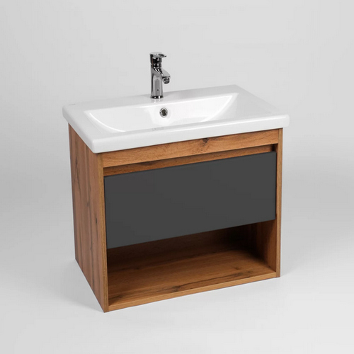 Тумба подвесная БОСТОН 60 графит 1 ящик (под COMO60) VIANT