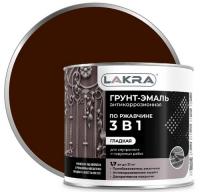 Грунт-эмаль 3в1 шоколадно-коричневый 1,7кг Лакра