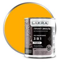 Грунт-эмаль 3 в1 желтая 0,8 кг ЛАКРА