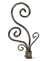 Наконечник 16мм-2шт.Завиток(Ст.золото)