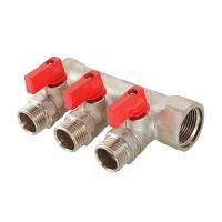 Коллектор 3/4*1/2ш 3 вых.с кранами Valtec