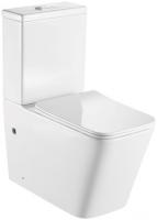 Унитаз-компакт безободковый"ЛИБРА" тонкое сиденье с микролифтом AQUATEK