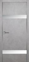 Дверное полотно Карда П-6 800 2000 Бетон снежный мат. стекло