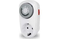 Таймер механический розеточный VTP-01 24ч/30мин, 24 программы, 16А, IP20 VKL electric