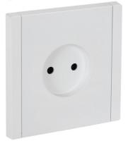 Розетка 1-местная без заземления без защитных шторок винтовое крепление 10А FP218 белый IEK FP-R10-1