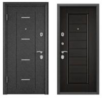 Дверь стальная  ТОРЭКС  DELTA-М10 COMBO 860 2050 левая (Черный шелк DL-1,ПВХ Венге CК65-S,маг.упл)