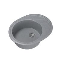 Мойка ML-GM17 овальная с крылом, темно-серый (309), 465*570*180мм