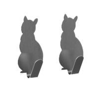 Набор крючков металлических на липучке 2шт  Кошка