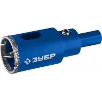 ,Коронка алмазная по кафелю и стеклу, d 40мм, зерно Р60,в сборе с центрир.сверлом и имбус.ключ ЗУБР