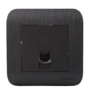 Розетка 1-м. СУ компьютерная LUXAR Deco RJ-45 венге с рифленой рамкой (10.045.02)