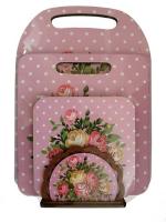 Комплект  доска разд, доска мал, подставка под горячее, салфетница) КМ-5