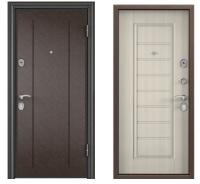 Дверь стальная  ТОРЭКС  DELTA-М10 COMBO 860 2050 правая (медь RGSO,ПВХ Бел.перлам Ck65-S)