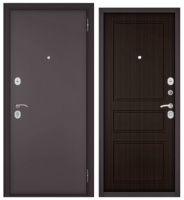 Дверь входная метал. МАСТИНО HOME ECO MP 860*2050 L (Букле шок/Шоколад ларче 6ED-2)