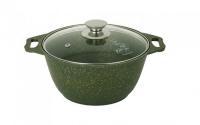 .Кастрюля 2л со стеклянной крышкой , АП линия  Trendy style  ( malachite) к21tsml