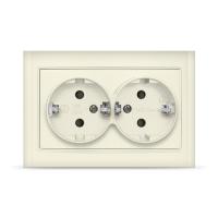 Розетка  2-м. СП  БРИЛЛИАНТ  16А с з сл.кость