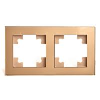 Рамка горизонтальная 2-м STEKKER Катрин GFR00-7002-08, золото