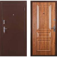 Дверь метал.VALBERG Прима 880 2050 правая (медь , 45мм, 2 замка Просам,Меломин Дуб коньяк,глазок)