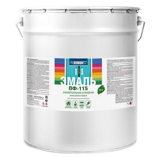 Эмаль ПФ-115 серая 20кг PROREMONTT