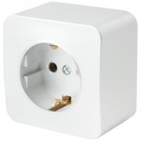 Розетка 1-м. ОП STEKKER София с з 250В, 16А, IP20, белый, MST16-11-01