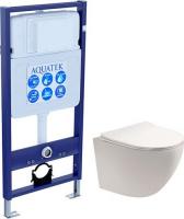 Комплект ЕВРОПА (рама+ун.бел. подвес TORNADO.+ сид. soft close+ крепления. БЕЗ КНОПКИ) AQUATEK