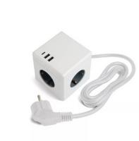 Удленнитель STEKKER 3-местный с з 3x1мм2, 16А, 3520Вт, 2 USB + 1С, 5В, 3,1А HM10-41-01