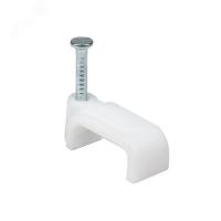 Скоба электроустановочная квадратная (плоская) 14мм (1уп.-50шт)