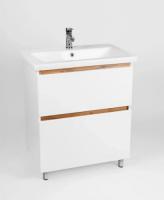 Тумба напольная МАЛЬТА 60 белая 2 ящика (под COMO60) VIANT