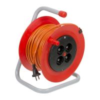 Удлинитель силовой на катушке 30м LUX К4-0-30 ПВС 2*14 встр. розетки