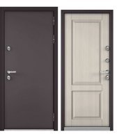Дверь входная метал. МАСТИНО TERMO STANDART MP 880*2050 L (Букле шок/МДФ бьянко ларче 10TD-1)