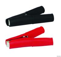 Зажим "крокодил" ЗКИ 30А 75мм в изоляции черный TDM