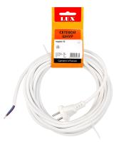 Сетевой шнур 3м с вилкой без з к белый ПВС 2 0,75 (LUX V2)