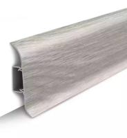 Плинтус IDEAL КЛАССИК Ясень Серый с сил. краем и каб. каналом 2,2м