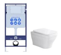 Комплект АМАДЕО (рама+ун.бел. подвес.+ сид. soft close+ крепления. БЕЗ КНОПКИ) AQUATEK