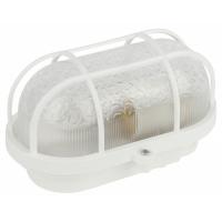 Светильник НБП 01-60-002  с решеткой Евро пластик/стекло 60Вт E27 max IP53 184х115х90 овал бел. ЭРА