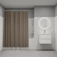 ,Штора для ванной 200 180см Полиэстер BS03P18i11 коричневый IDDIS