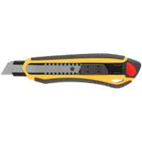 Нож технический 18мм усиленный прорезиненный, 2-х сторонняя автофиксация    FIT