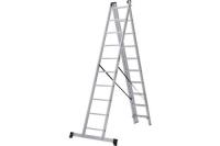 Лестница ал. 3-х секц 3 10 NV 1230, вес 12,6 кг, макс.длина 6,3м, раб. высота 6,82 м Новая Высота