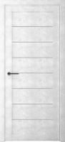 Дверь межкомнатная DORICA Техно-5 600 2000 Эко-шпон Крафт-Бетон светло-серый стекло матовое (сеул)