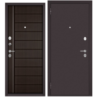 Дверь входная метал. МАСТИНО FAMILY ECO MP 860*2050 L (Букле шоколад/Шоколад ларче E-136,задвижка)
