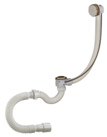 А-24089 Сифон для ванны с гиб. труб. (полуавтомат)