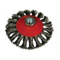 2302041 Щетка-крацовка 115мм коническая для УШМ, М14, стальная жгутир. проволока   T4P