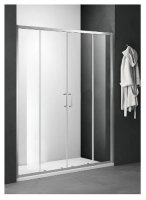 Душевое ограждение SANTREK AQUA Lea- DF-1600-C-Chrome 1600*1850 Прямое стекло Прозр 5мм, профиль Хр