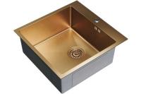 .Мойка настол.монтаж 50х50 (3,0) вып 3 1 2  MIXLINE PRO 20см с сифоном (бронза)
