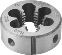 Плашка ЗУБР Круглая для нарез. метрич.резьбы М20 2.5мм, сталь 9ХС