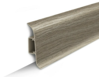 Плинтус IDEAL КЛАССИК 205 Дуб Капучино с сил. краем и каб. каналом 2,2м